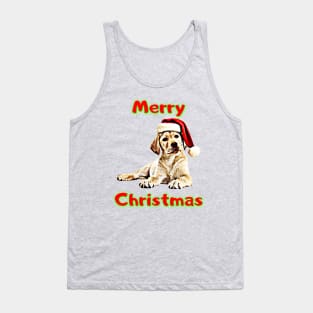 Golden Retriever Merry Christmas gift design, Dog Lovers christmas decorations, christmas ornaments design Tank Top